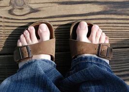 Healthy feet in sandals
